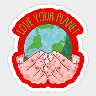 Love your planet Sticker